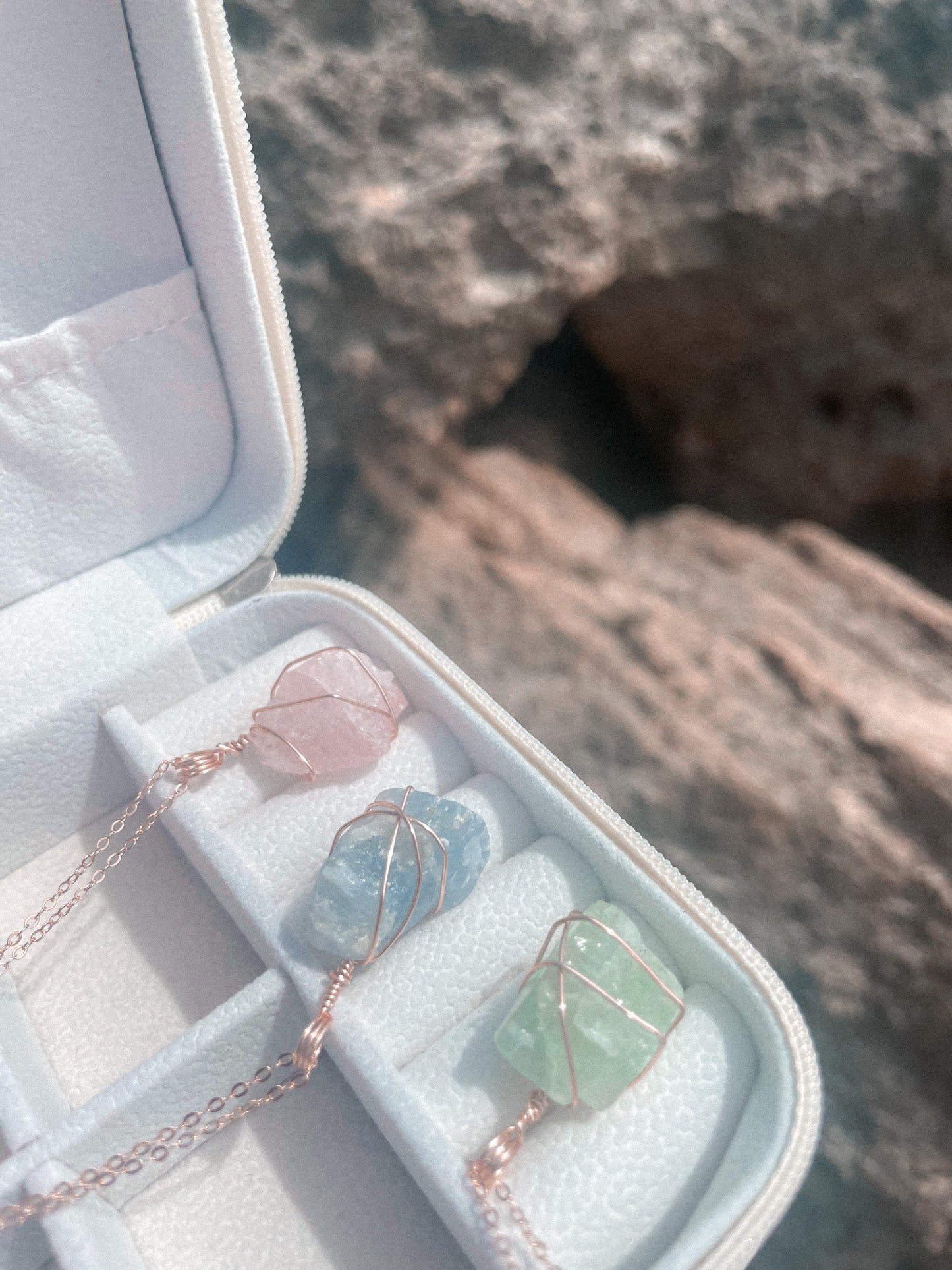 Wrapped Pink Quartz - Rose Gold (16 to 18")