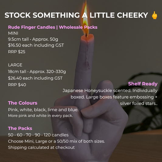 Rude Finger Candles | Wholesale Packs 🖕