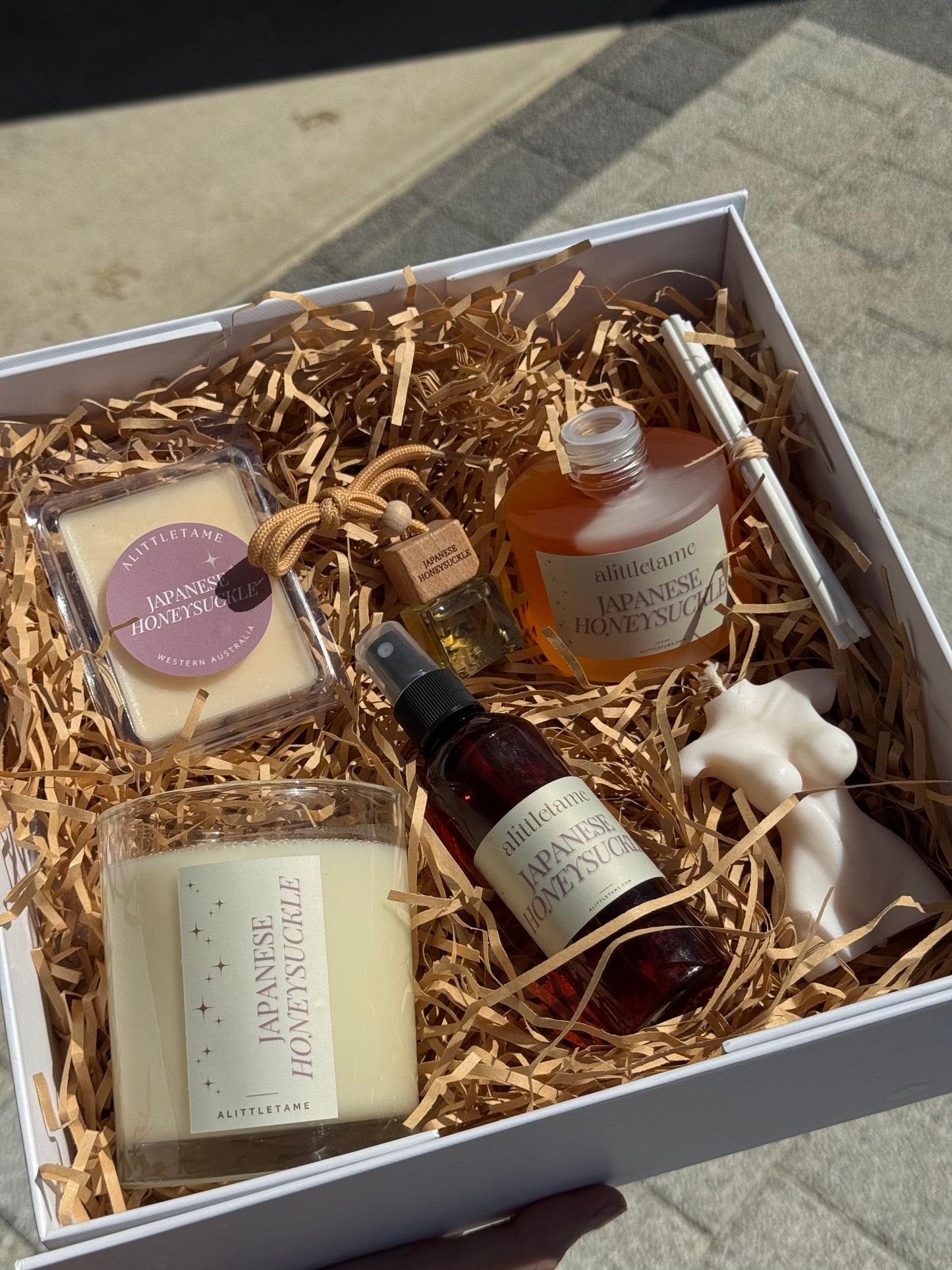 large fragrance gift set candle reed diffuser wax melts body candle