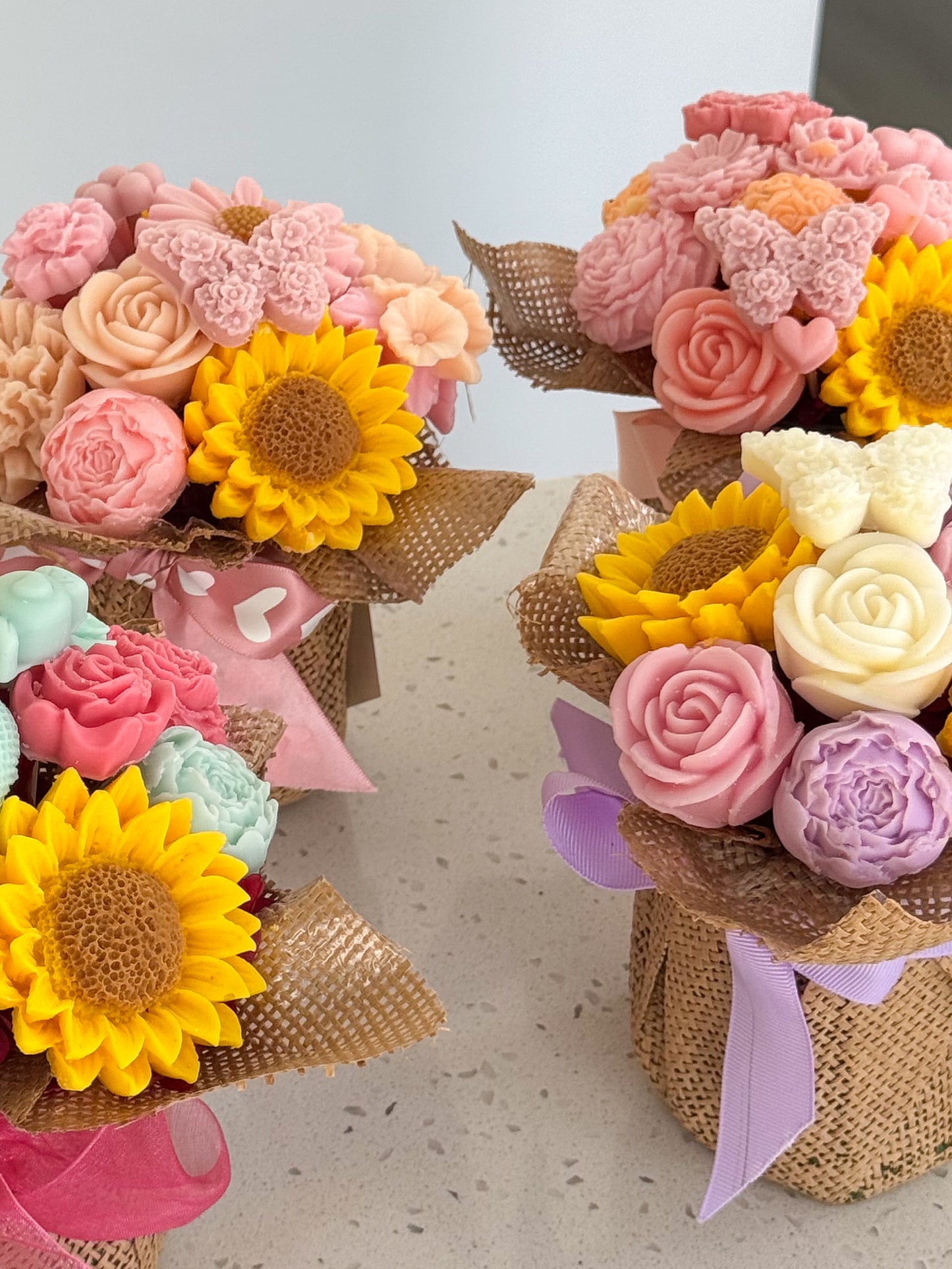 Wax Melt Flower Bouquets and Buckets