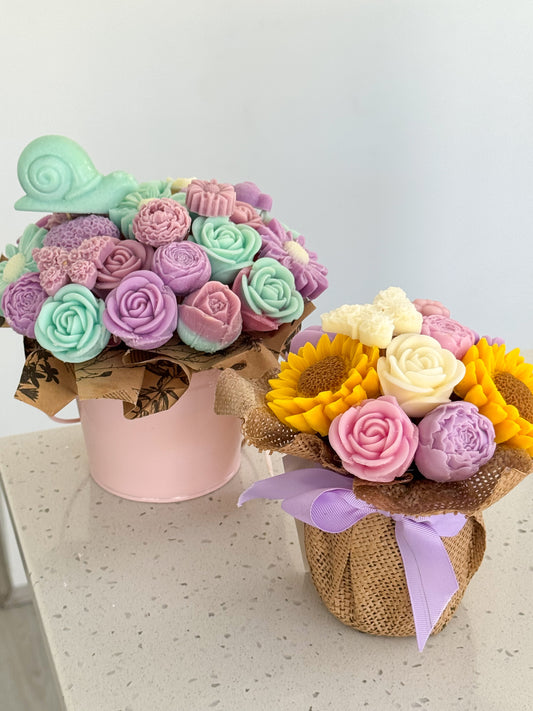 Wax Melt Flower Bouquets and Buckets