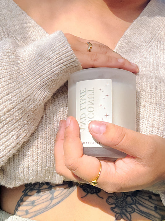 Crystal and floral infused candle jars