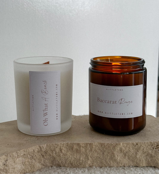 Naked Fragrance Candle | Frosted and Amber Jars