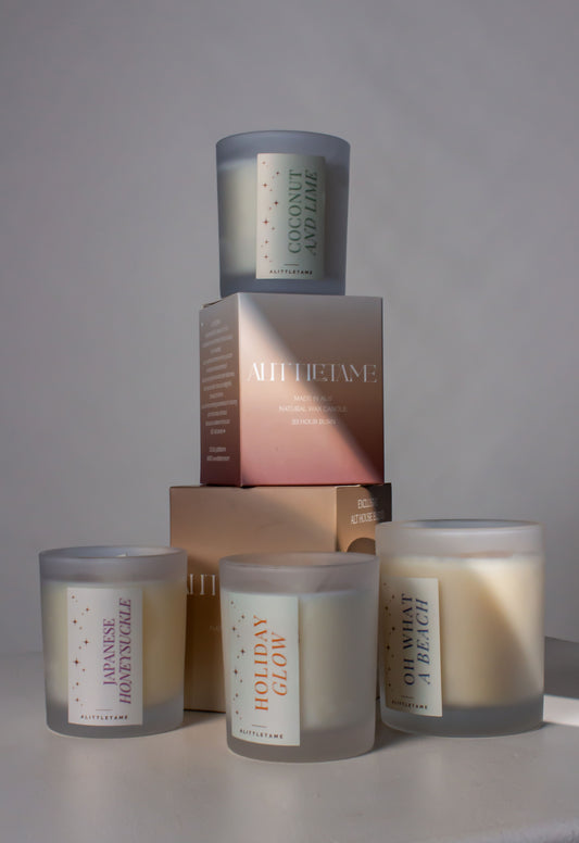 Crystal and floral infused candle jars