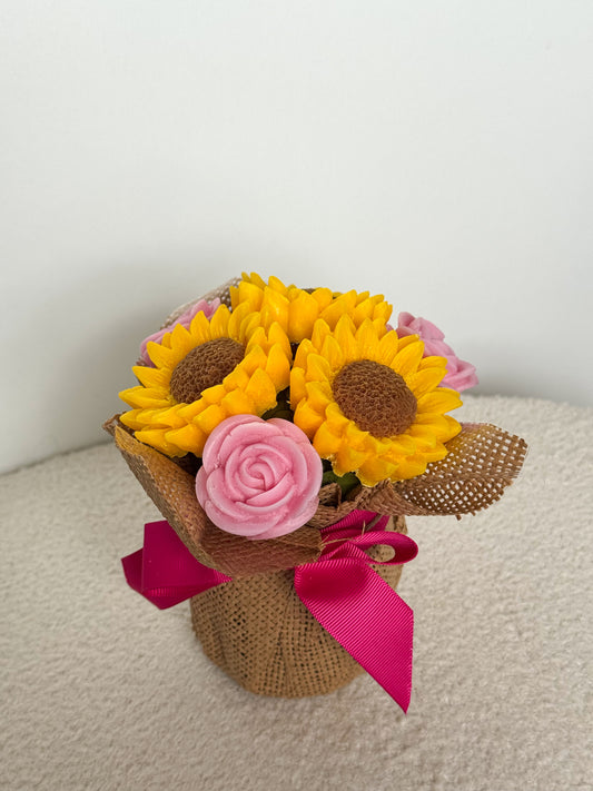 Sunflower Wax Melt Bouquet and Buckets
