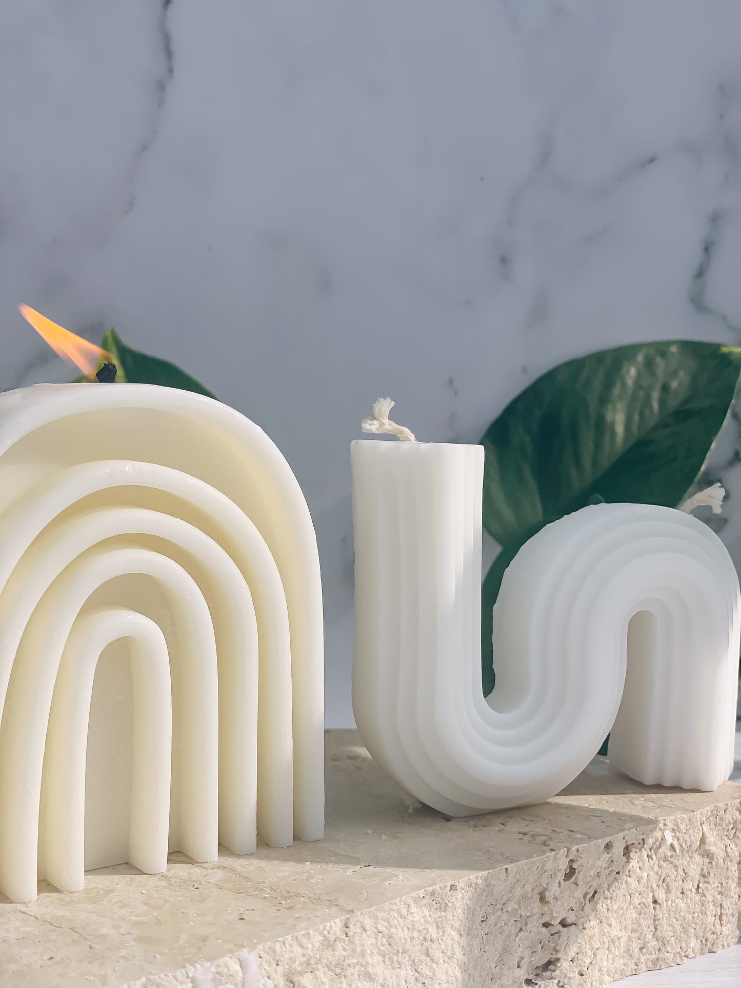 Optimistic - S shaped candle
